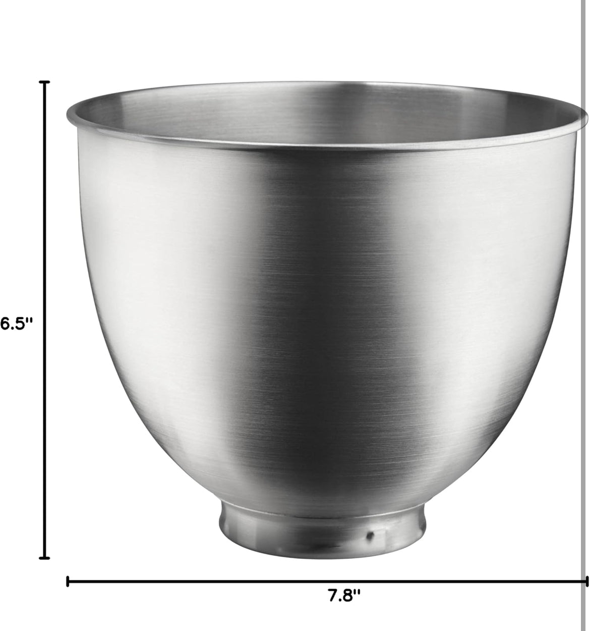KitchenAid 3.5 Quart Brushed Stainless Steel Bowl for Artisan Mini 3.5 Quart