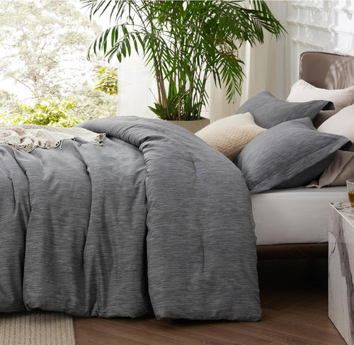 Bedsure California King Comforter Set Charcoal Grey Soft Bedding for All Seasons